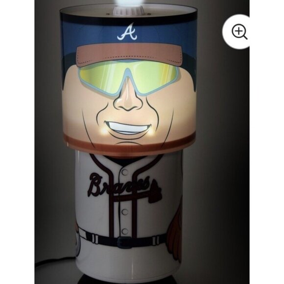 RARE Atlanta Braves MLB Baseball Night Light Projector Desk Lamp USB AAA - Picture 2 of 11